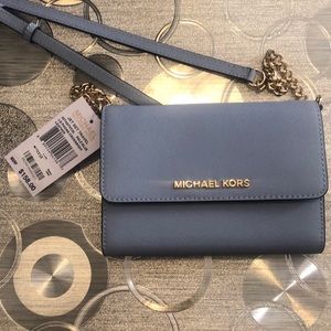 NWT Michael Kors Jet set travel crossbody (blue)